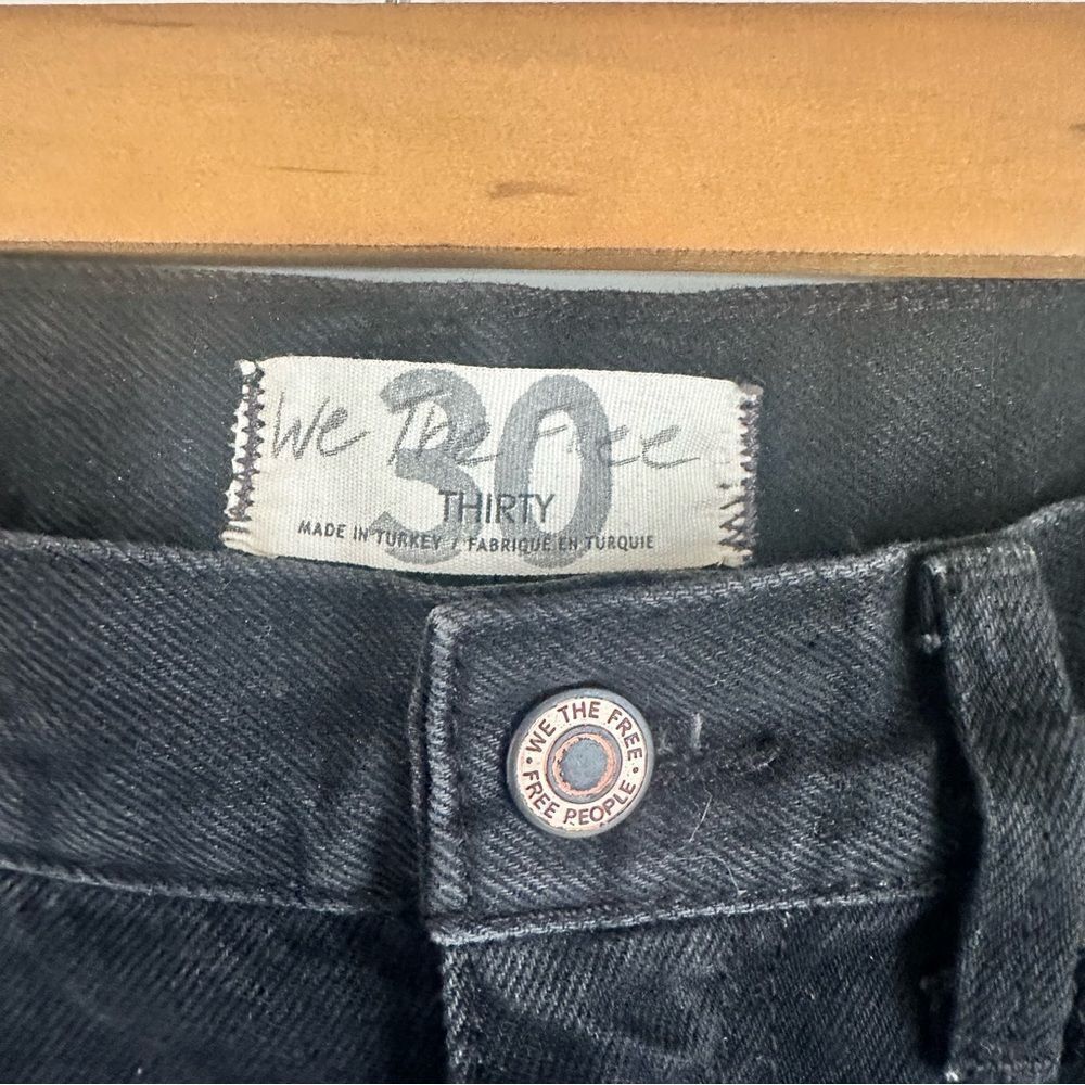 We The Free Stove Pipe Jean in Black Out Free People Size 30 - Picture 5 of 8